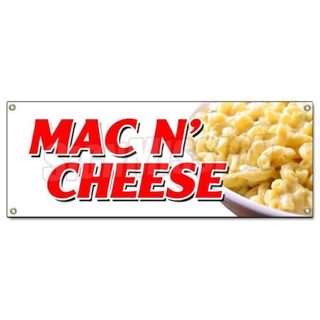Signmission MAC N CHEESE BANNER SIGN macaroni and cheese baked hot creamy american B-Mac N Cheese